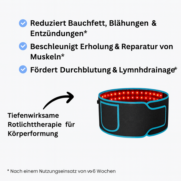 CoreVive™ Rotes Licht Therapie Gürtel — Sanft, Straff und Unterstützt Ihre Körpermitte auf Natürliche Weise