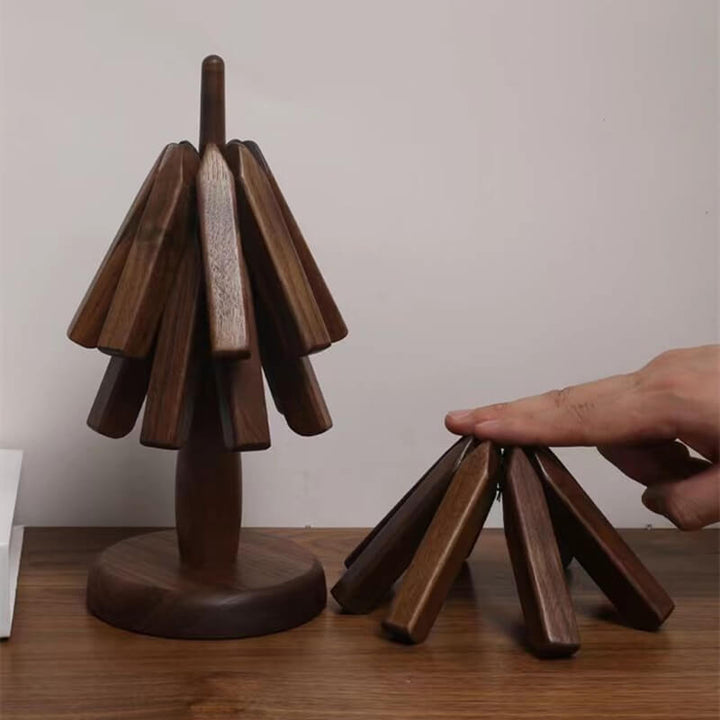 Künstlerischer Walnussbaum-Tischset